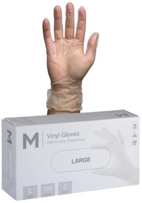 Picture of VINYL PF CLEAR GLOVES LARGE