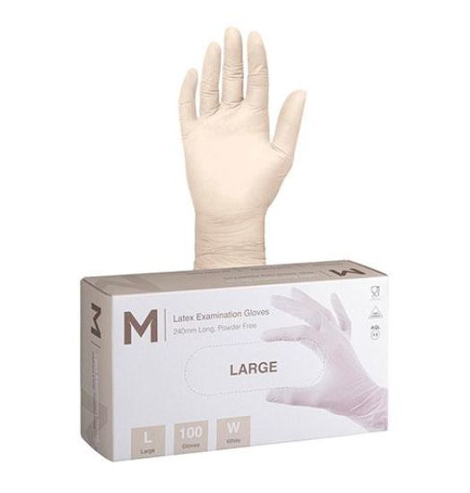 Picture of LATEX PF WHITE GLOVES LARGE
