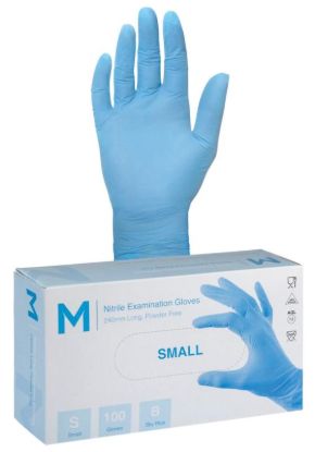 Picture of NITRILE PF BLUE GLOVES SMALL